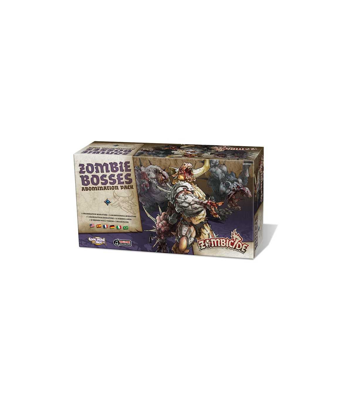 Zombicide - Black Plague: Zombie Bosses Abomination Pack di Asmodee | 3 Miniature e 12 Carte Zombie | Gioco Cooperativo 1-6 Gioc