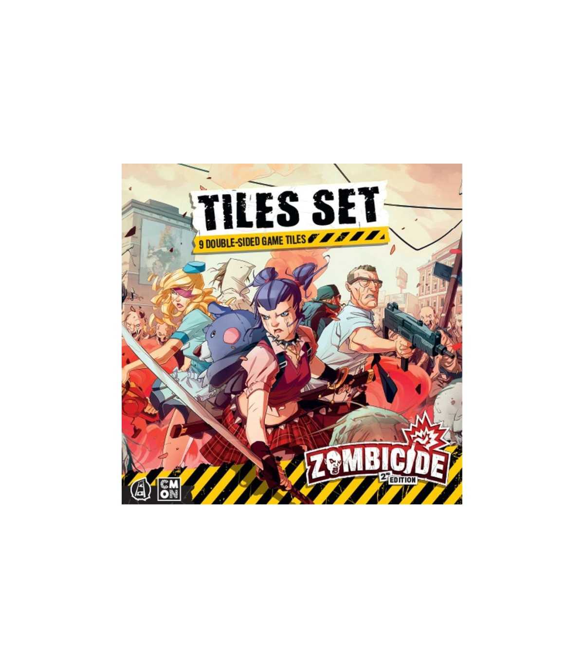 Zombicide - Seconda Edizione: Set di Tile Espansione con 9 Plance Doppia Faccia per Giochi Solitari e Strategici - Asmodee