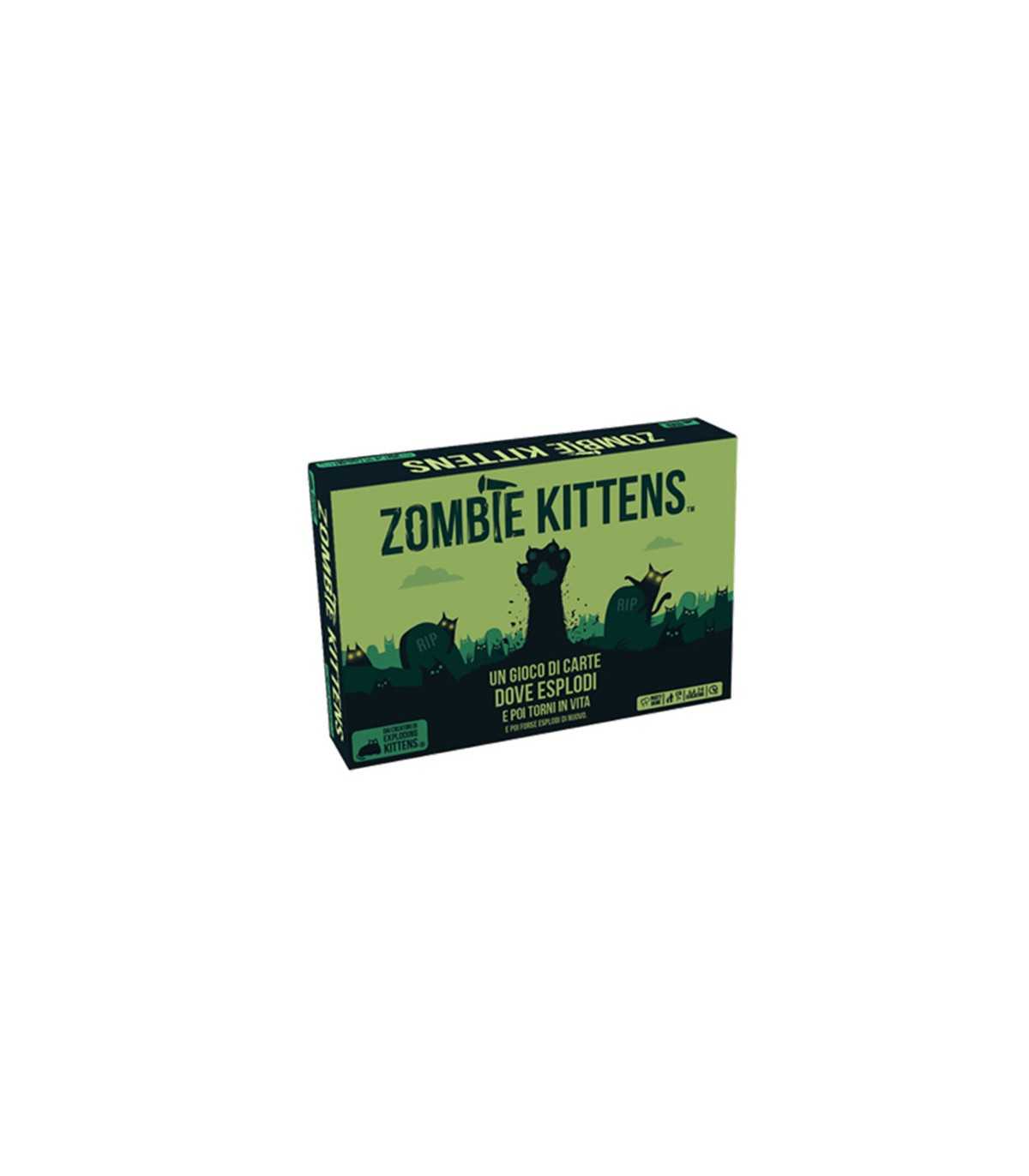 Zombie Kittens - Gioco di Carte Strategico per Famiglie e Amici, Divertimento e Humor, 7+ Anni, 15 Minuti di Gioco!